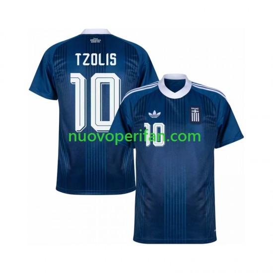 Maglie da Calcio Grecia Christos Tzolis 17 Uomo Trasferta Tenuta 2026-2027 Maniche Corte