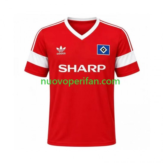 Maglie da Calcio Hamburger SV 1988 Retro Uomo Trasferta Tenuta Maniche Corte