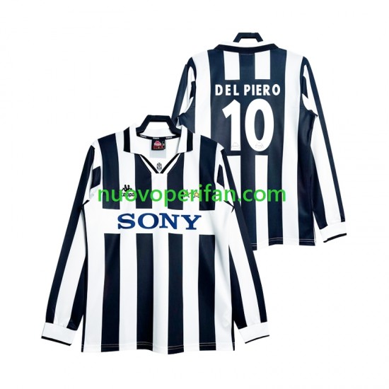 Maglie da Calcio Juventus DEL PIERO 10 1997 Retro Uomo Prima Tenuta Maniche Lunghe