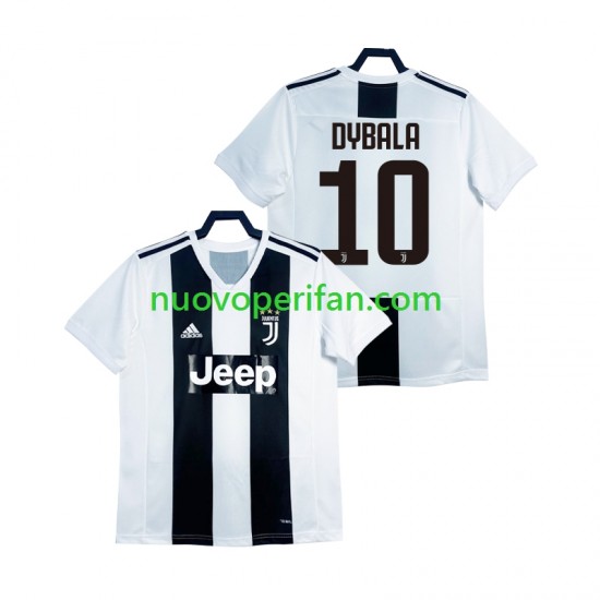 Maglie da Calcio Juventus DYBALA 21 2018 2019 Retro Uomo Prima Tenuta Maniche Corte
