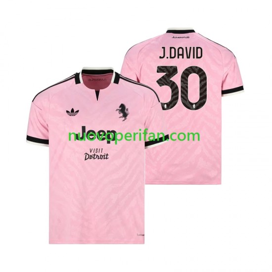 Maglie da Calcio Juventus Jonathan David 30 Uomo Trasferta Tenuta 2026-2027 Maniche Corte