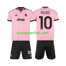 Maglie da Calcio Juventus Kenan Yildiz 10 Bambino Trasferta Tenuta 2026-2027 Maniche Corte