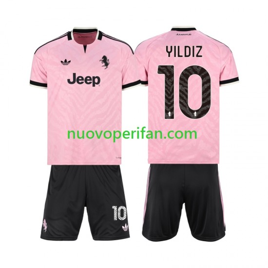 Maglie da Calcio Juventus Kenan Yildiz 10 Bambino Trasferta Tenuta 2026-2027 Maniche Corte