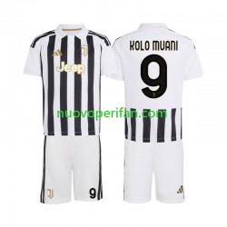 Maglie da Calcio Juventus Randal Kolo Muani 9 Bambino Prima Tenuta 2026-2027 Maniche Corte