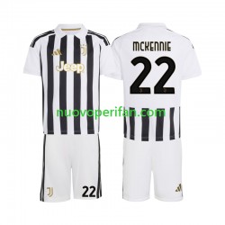 Maglie da Calcio Juventus Weston McKennie 22 Bambino Prima Tenuta 2026-2027 Maniche Corte