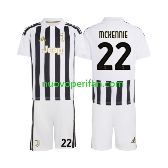 Maglie da Calcio Juventus Weston McKennie 22 Bambino Prima Tenuta 2026-2027 Maniche Corte