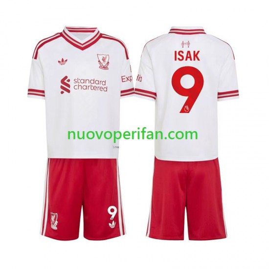 Maglie da Calcio Liverpool Alexander Isak 9 Bambino Trasferta Tenuta 2026-2027 Maniche Corte