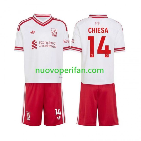 Maglie da Calcio Liverpool Federico Chiesa 14 Bambino Trasferta Tenuta 2026-2027 Maniche Corte