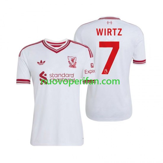 Maglie da Calcio Liverpool Florian Wirtz 7 Uomo Trasferta Tenuta 2026-2027 Maniche Corte