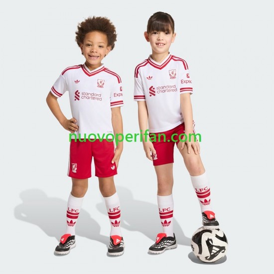 Maglie da Calcio Liverpool Bambino Trasferta Tenuta 2026-2027 Maniche Corte