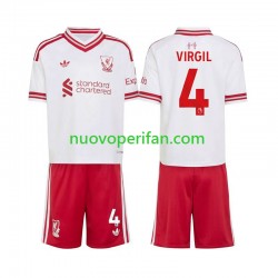 Maglie da Calcio Liverpool Virgil van Dijk 4 Bambino Trasferta Tenuta 2026-2027 Maniche Corte