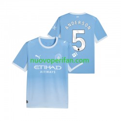 Maglie da Calcio Manchester City Elliot Anderson 5 Uomo Prima Tenuta 2026-2027 Maniche Corte