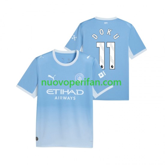 Maglie da Calcio Manchester City Jeremy Doku 11 Uomo Prima Tenuta 2026-2027 Maniche Corte