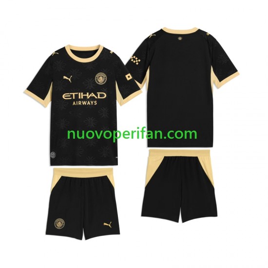 Maglie da Calcio Manchester City Bambino Trasferta Tenuta 2026-2027 Maniche Corte