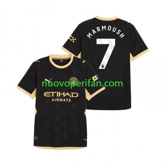Maglie da Calcio Manchester City Omar Marmoush 7 Uomo Trasferta Tenuta 2026-2027 Maniche Corte