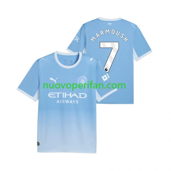 Maglie da Calcio Manchester City Omar Marmoush 7 Uomo Prima Tenuta 2026-2027 Maniche Corte