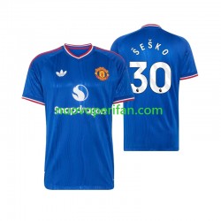 Maglie da Calcio Manchester United Benjamin Sesko 30 Uomo Trasferta Tenuta 2026-2027 Maniche Corte