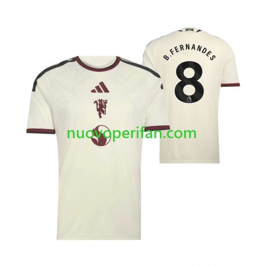Maglie da Calcio Manchester United Bruno Fernandes 8 Uomo Alternativa Tenuta 2026-2027 Maniche Corte