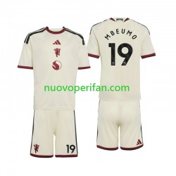 Maglie da Calcio Manchester United Bryan Mbeumo 19 Bambino Alternativa Tenuta 2026-2027 Maniche Corte