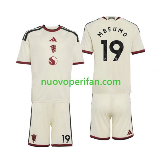 Maglie da Calcio Manchester United Bryan Mbeumo 19 Bambino Alternativa Tenuta 2026-2027 Maniche Corte