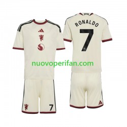Maglie da Calcio Manchester United Cristiano Ronaldo 7 Bambino Alternativa Tenuta 2026-2027 Maniche Corte