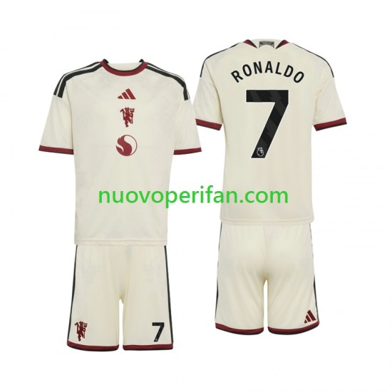 Maglie da Calcio Manchester United Cristiano Ronaldo 7 Bambino Alternativa Tenuta 2026-2027 Maniche Corte