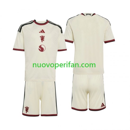 Maglie da Calcio Manchester United Bambino Alternativa Tenuta 2026-2027 Maniche Corte