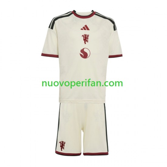 Maglie da Calcio Manchester United Bambino Alternativa Tenuta 2026-2027 Maniche Corte