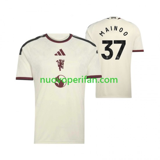 Maglie da Calcio Manchester United Kobbie Mainoo 37 Uomo Alternativa Tenuta 2026-2027 Maniche Corte