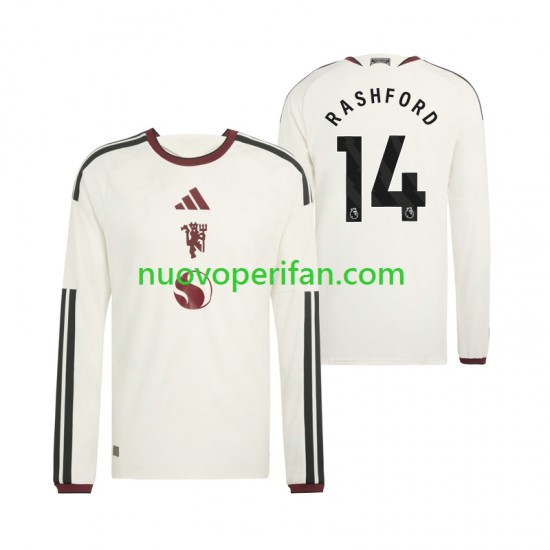 Maglie da Calcio Manchester United Marcus Rashford 14 Uomo Alternativa Tenuta 2026-2027 Maniche Lunghe