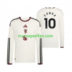 Maglie da Calcio Manchester United Matheus Cunha 10 Uomo Alternativa Tenuta 2026-2027 Maniche Lunghe