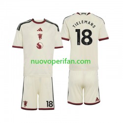 Maglie da Calcio Manchester United Youri Tielemans 18 Bambino Alternativa Tenuta 2026-2027 Maniche Corte