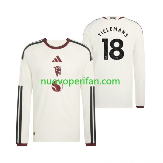 Maglie da Calcio Manchester United Youri Tielemans 18 Uomo Alternativa Tenuta 2026-2027 Maniche Lunghe