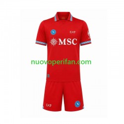 Maglie da Calcio Napoli Bambino Alternativa Tenuta 2026-2027 Maniche Corte