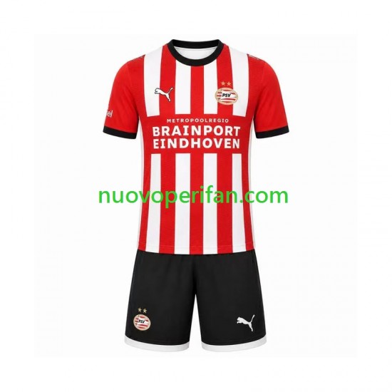 Maglie da Calcio PSV Eindhoven Bambino Prima Tenuta 2026-2027 Maniche Corte