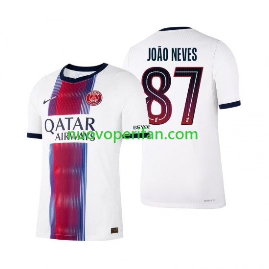 Maglie da Calcio Paris Saint-Germain Joao Neves 87 Uomo Trasferta Tenuta 2026-2027 Maniche Corte