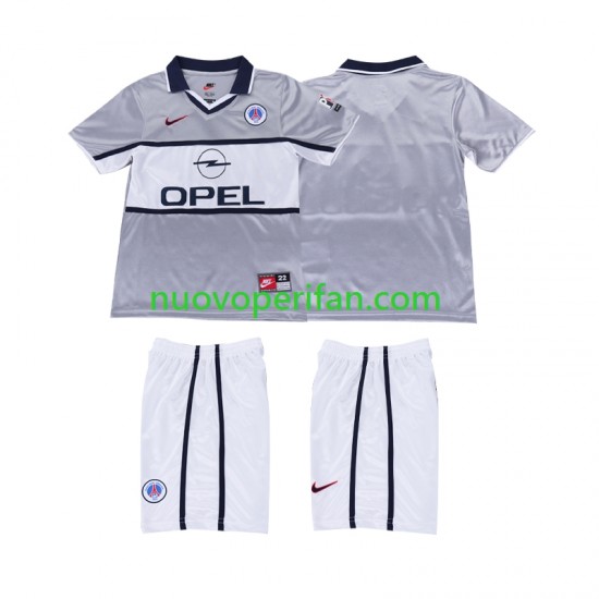 Maglie da Calcio Paris Saint-Germain 2000 2001 Retro Bambino Trasferta Tenuta Maniche Corte