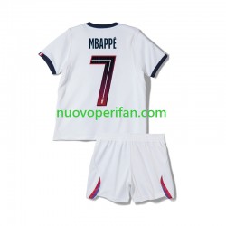 Maglie da Calcio Paris Saint-Germain Mbappé Kylian 7 Bambino Trasferta Tenuta 2026-2027 Maniche Corte