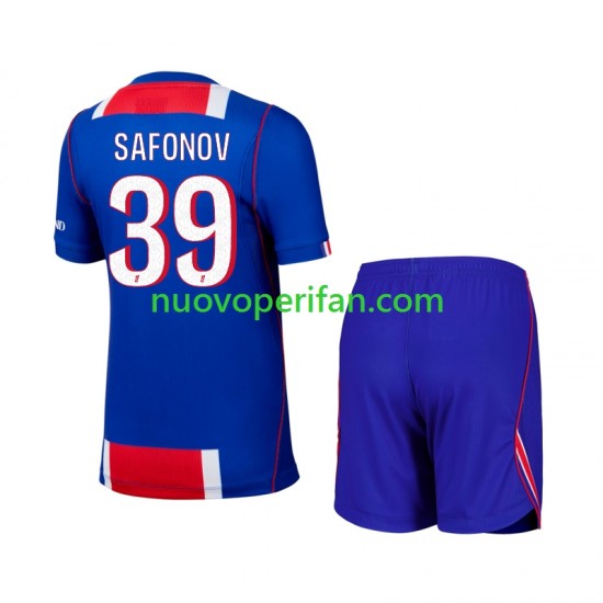 Maglie da Calcio Paris Saint-Germain Matvey Safonov 39 Bambino Prima Tenuta 2026-2027 Maniche Corte