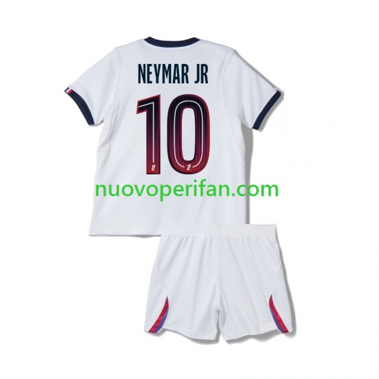 Maglie da Calcio Paris Saint-Germain Neymar JR 10 Bambino Trasferta Tenuta 2026-2027 Maniche Corte