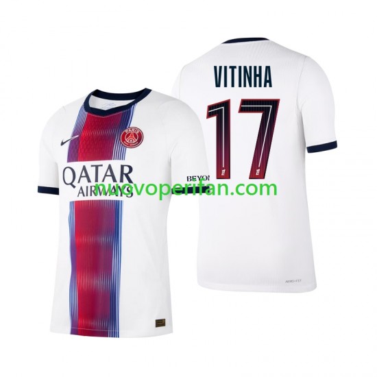 Maglie da Calcio Paris Saint-Germain Vitinha 17 Uomo Trasferta Tenuta 2026-2027 Maniche Corte