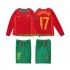 Maglie da Calcio Portogallo Cristiano Ronaldo 17 Retro Bambino Prima Tenuta 2004 Maniche Lunghe
