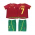 Maglie da Calcio Portogallo FIGO 7 Retro Bambino Prima Tenuta 2002 Maniche Corte