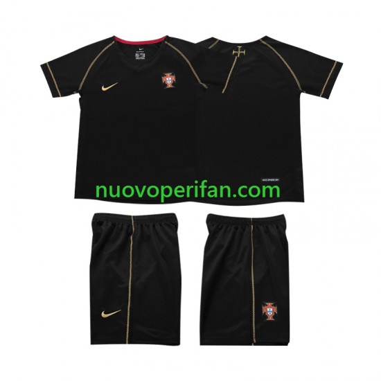 Maglie da Calcio Portogallo Retro Bambino Trasferta Tenuta 2006 Maniche Corte