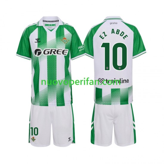 Maglie da Calcio Real Betis Ez Abde 10 Bambino Prima Tenuta 2026-2027 Maniche Corte