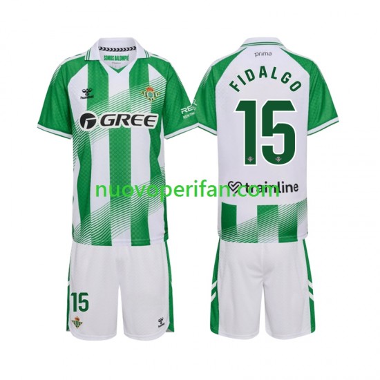 Maglie da Calcio Real Betis Fidalgo 15 Bambino Prima Tenuta 2026-2027 Maniche Corte