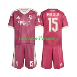 Maglie da Calcio Real Madrid Arda Guler 15 Bambino Alternativa Tenuta 2026-2027 Maniche Corte