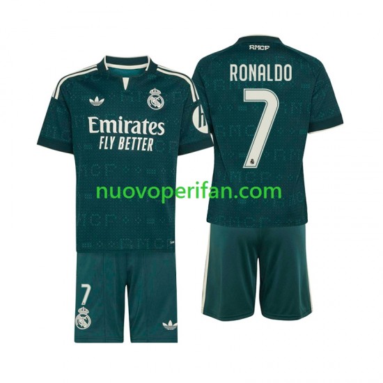 Maglie da Calcio Real Madrid Cristiano Ronaldo 7 Bambino Trasferta Tenuta 2026-2027 Maniche Corte