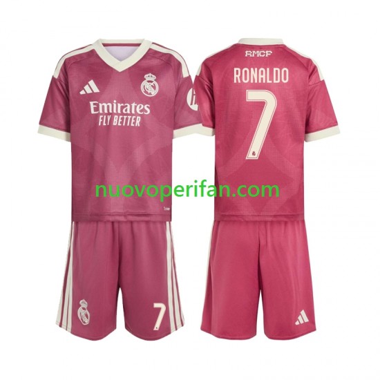 Maglie da Calcio Real Madrid Cristiano Ronaldo 7 Bambino Alternativa Tenuta 2026-2027 Maniche Corte