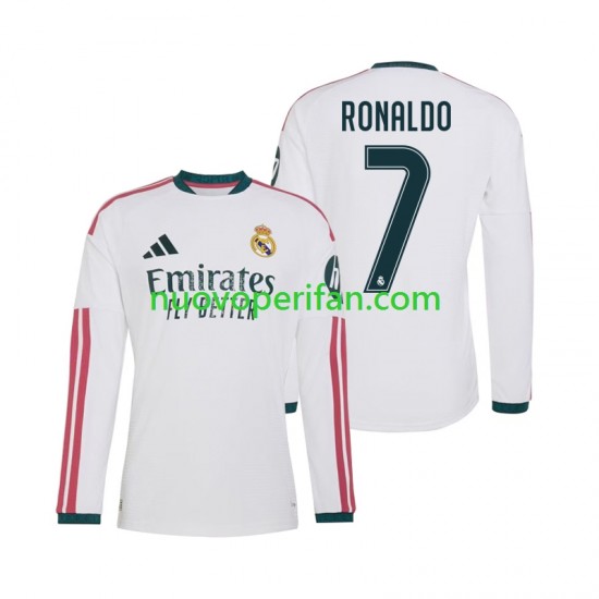 Maglie da Calcio Real Madrid Cristiano Ronaldo 7 Uomo Prima Tenuta 2026-2027 Maniche Lunghe